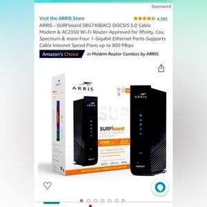 Arris Modem and Router